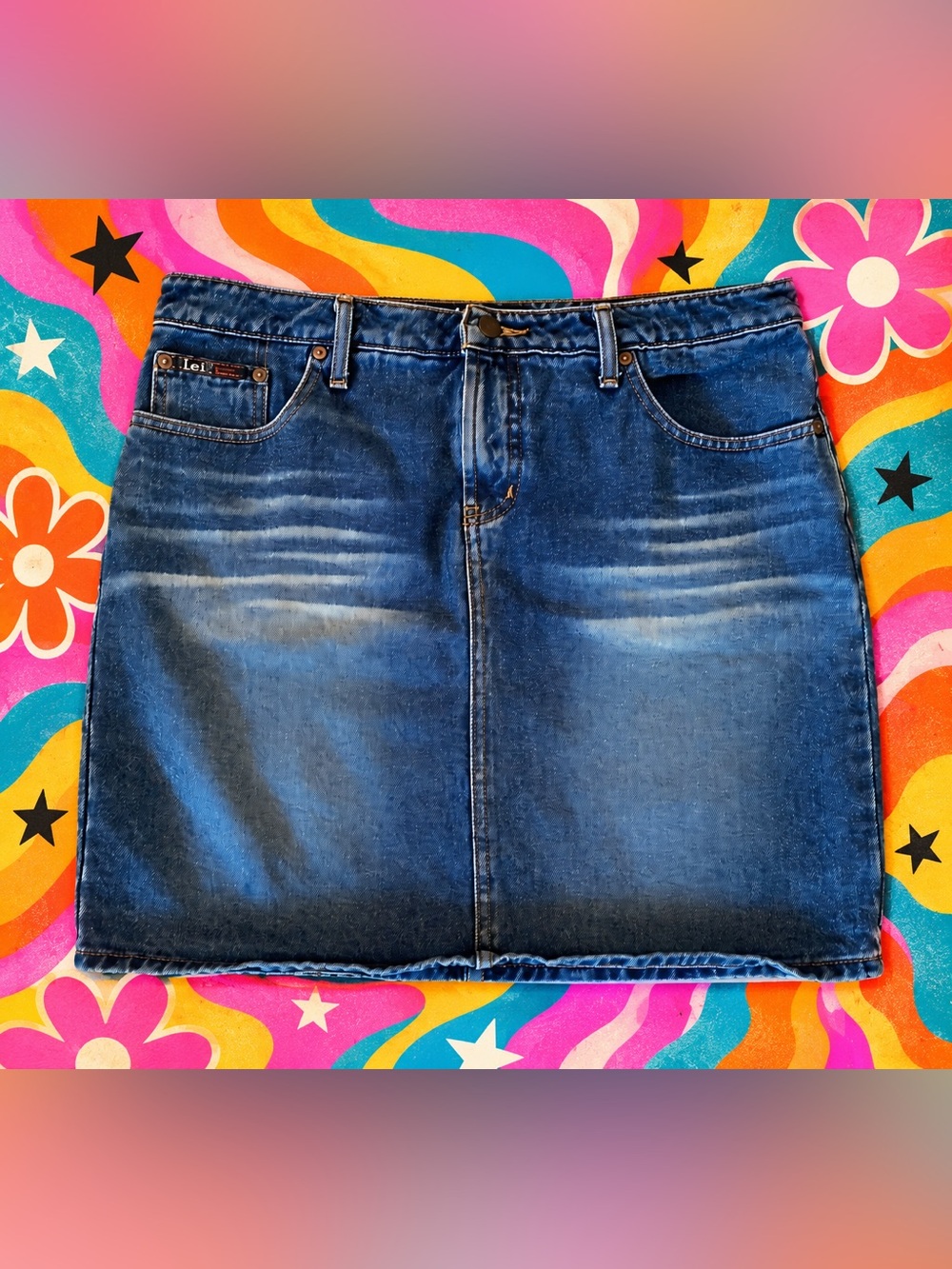 l.e.i. Y2K Denim Skirt Size 13